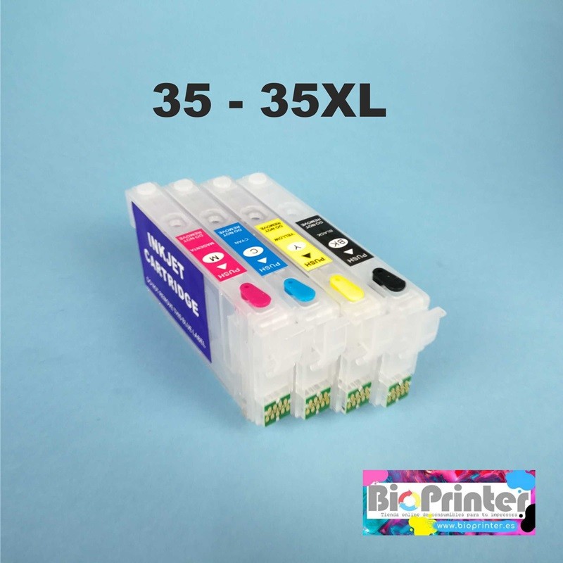 PACK FILLABLE CARTRIDGES FOR EPSON 35 - 35XL