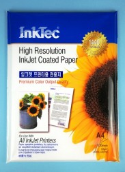HQ HIGH QUALITY PAPER FOR INK PRINTERS - Inktec high quality HQ paper for ink printers, 105gr, 100 sheets DIN-A4 size
